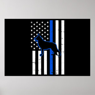Duitse politie Shepherd Dog K9 Patriotic Poster
