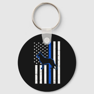 Duitse politie Shepherd Dog K9 Patriotic Sleutelhanger