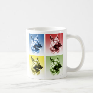 Duitse Pop Shepherd Dog Art Koffiemok