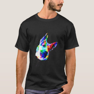 Duitse Pop Shepherd Dog Color Splash Art Modern T-shirt