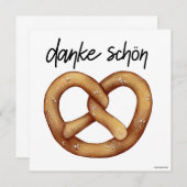 Duitse Pretzel Danke Schon Dankkaart (Voorkant / Achterkant)