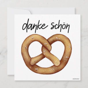 Duitse Pretzel Danke Schon Dankkaart