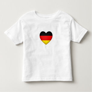 Duitse Pride Zwart Rood Goud Hart Embleem Kinder Shirts