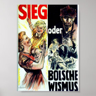 Duitse propaganda tegen Bolshevisme Poster
