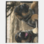 Duitse Puppies van Shepherd Fleece Blanket Deken (Voorkant)