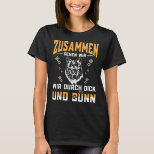 Duitse reders van herdershond door dik en dun t-shirt