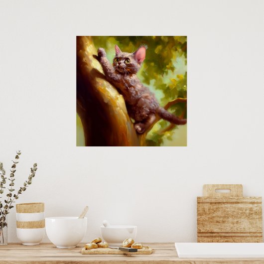 Duitse Rex Cat Poster (Keuken)