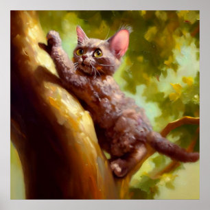Duitse Rex Cat Poster