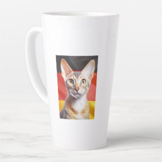 Duitse Rex Kat Duitse Vlag Op Achtergrond Latte Mok