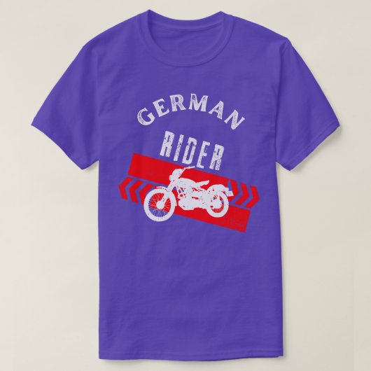 Duitse Rijder Motorfiets  Biker 1 T-shirt (Design voorkant)