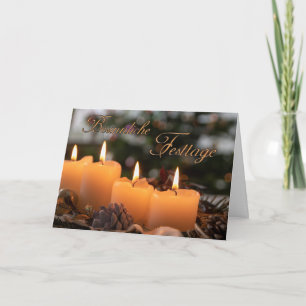 Duitse Romantische Vrolijke Kerstmis Groeten Kaart