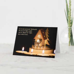 Duitse Romantische Vrolijke Kerstmis Groeten Kaart