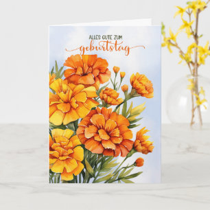 Duitse Samengesteldbloemen Oktober Verjaardag Verj Kaart