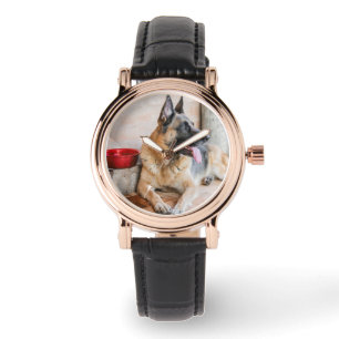 Duitse schapenhouderij met waterbekken horloge