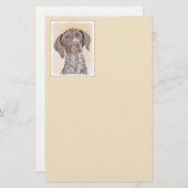 Duitse schilderkunst met horthaired pointer briefpapier (Voorkant / Achterkant)