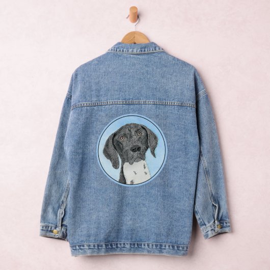 Duitse schilderkunst met horthaired pointer denim jacket (Hangar)