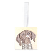 Duitse schilderkunst met horthaired pointer kubus ornament (Voorkant)