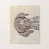Duitse schilderkunst met horthaired pointer legpuzzel (Verticaal)