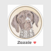Duitse schilderkunst met horthaired pointer sticker (Vel)