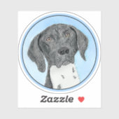 Duitse schilderkunst met horthaired pointer sticker (Vel)