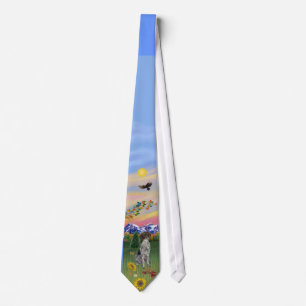 Duitse SH Pointer - Berglandschap Stropdas