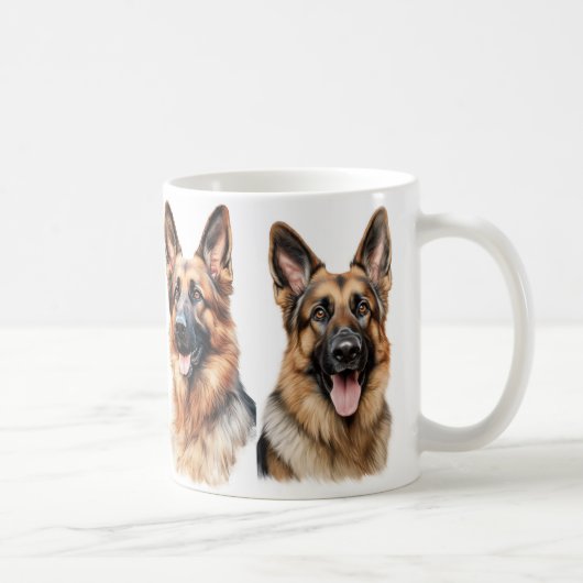 Duitse Shepard houdt van koffie mok (Rechts)