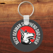 Duitse Shepherd Dad, Dog Dad Sleutelhanger (Voorkant)