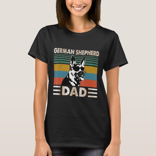 -Duitse Shepherd Dad Dog T-shirt (Voorkant)
