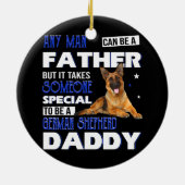  Duitse Shepherd Dad Vaderdag Proud Keramisch Ornament (Achterkant)