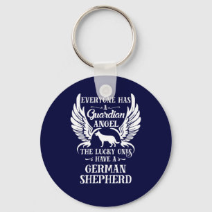 Duitse Shepherd pet dog guardian angel Sleutelhanger