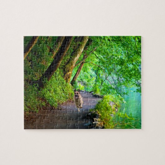 Duitse Shepherd Photo Puzzle met Gift Box Legpuzzel (Horizontaal)