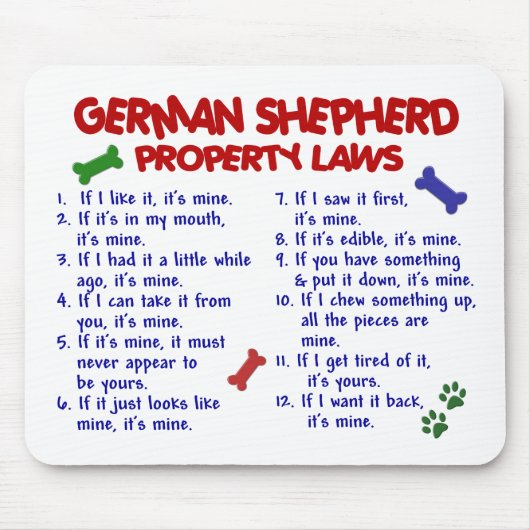 DUITSE SHEPHERD Property Laws 2 Muismat (Voorkant)