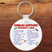 DUITSE SHEPHERD Property Laws 2 Sleutelhanger (Voorkant)