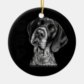 Duitse Short Hazard Pointer GSP Dog Mam Pap Best Keramisch Ornament