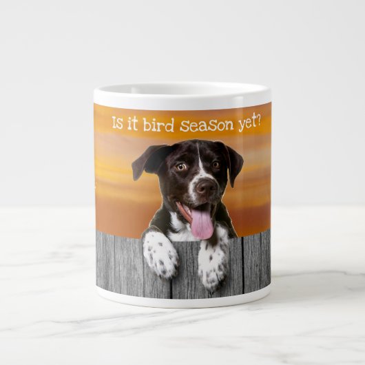 Duitse Shorthair Pointer "Bird Season" Extra Grote Beker (Voorkant)