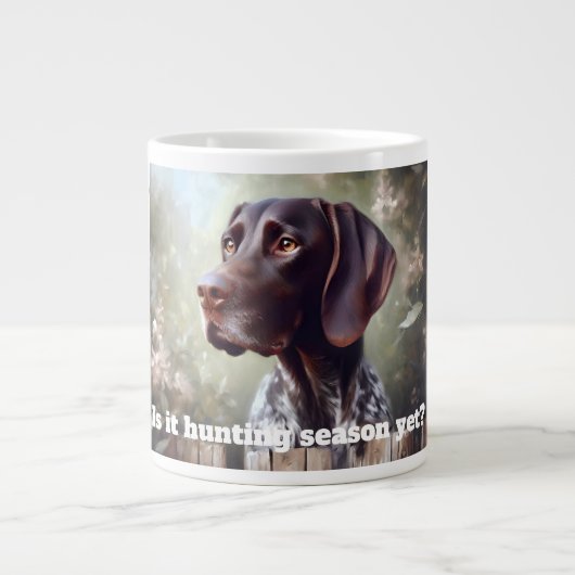 Duitse Shorthair Pointer "Bird Season" Extra Grote Beker (Voorkant)