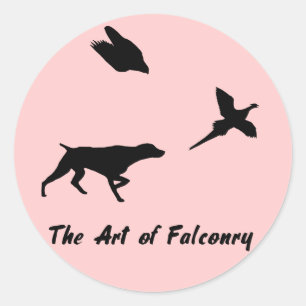 Duitse Shorthair Pointer en Falconry Sticker