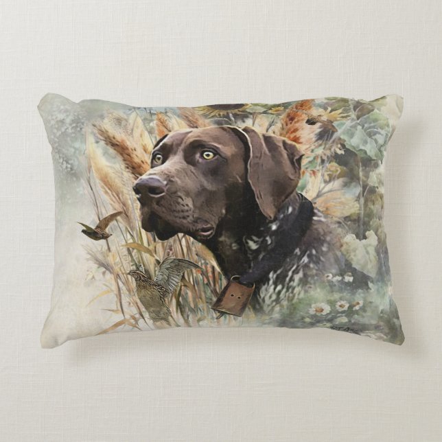 Duitse Shorthaired Pointer Accent Kussen (Voorkant)