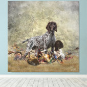 Duitse Shorthaired Pointer Canvas Afdruk (Insitu (Houten vloer))
