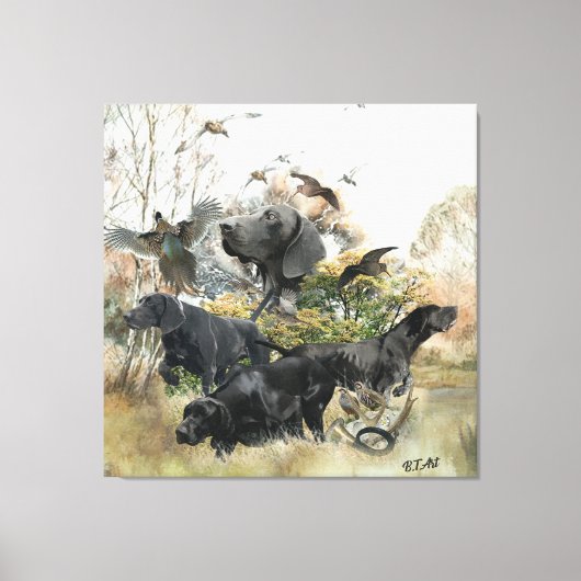 Duitse Shorthaired pointer Canvas Afdruk (Voorkant)