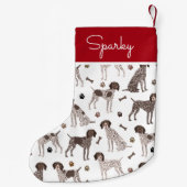 Duitse Shorthaired Pointer Dog Aangepaste naam Kle Kleine Kerstsok (Achterkant)
