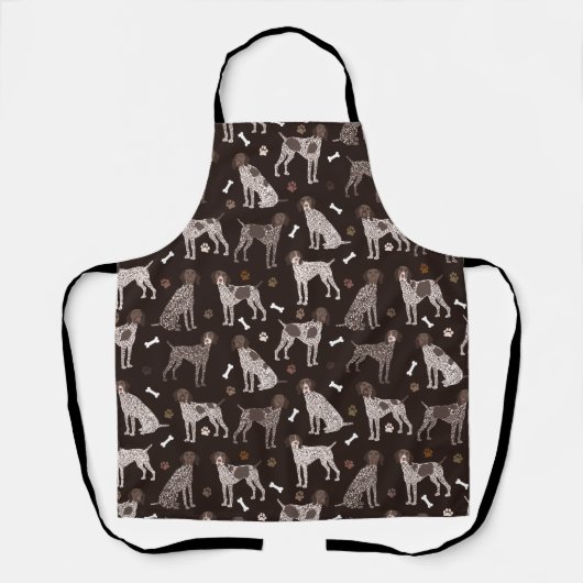 Duitse Shorthaired Pointer Dog Bone en Paw Print Schort (Voorkant)