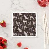 Duitse Shorthaired Pointer Dog Bone en Paw Print Servet (Insitu)