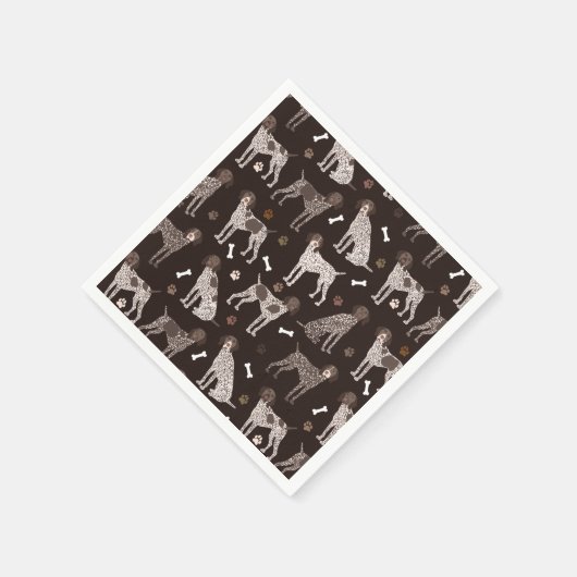 Duitse Shorthaired Pointer Dog Bone en Paw Print Servet (Hoek)