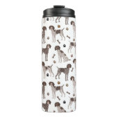Duitse Shorthaired Pointer Dog Bone en Paw Print Thermosbeker (Voorkant)