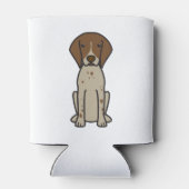 Duitse Shorthaired Pointer Dog Cartoon Blikjeskoeler (Achterkant)