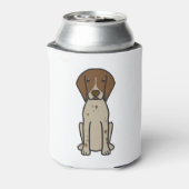 Duitse Shorthaired Pointer Dog Cartoon Blikjeskoeler (Blikje Achterkant)