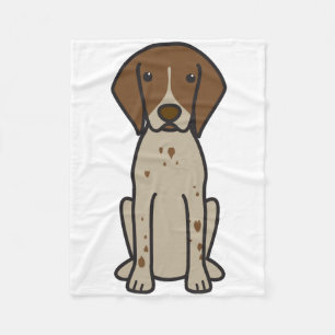 Duitse Shorthaired Pointer Dog Cartoon Fleece Deken