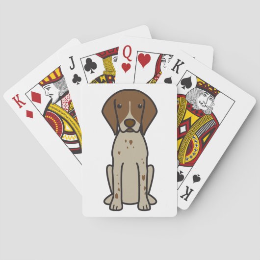 Duitse Shorthaired Pointer Dog Cartoon Pokerkaarten (Achterkant)