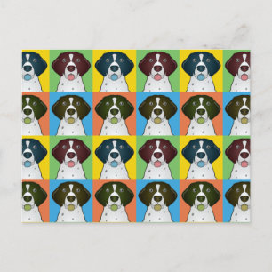 Duitse Shorthaired Pointer Dog Cartoon Pop-Art Briefkaart
